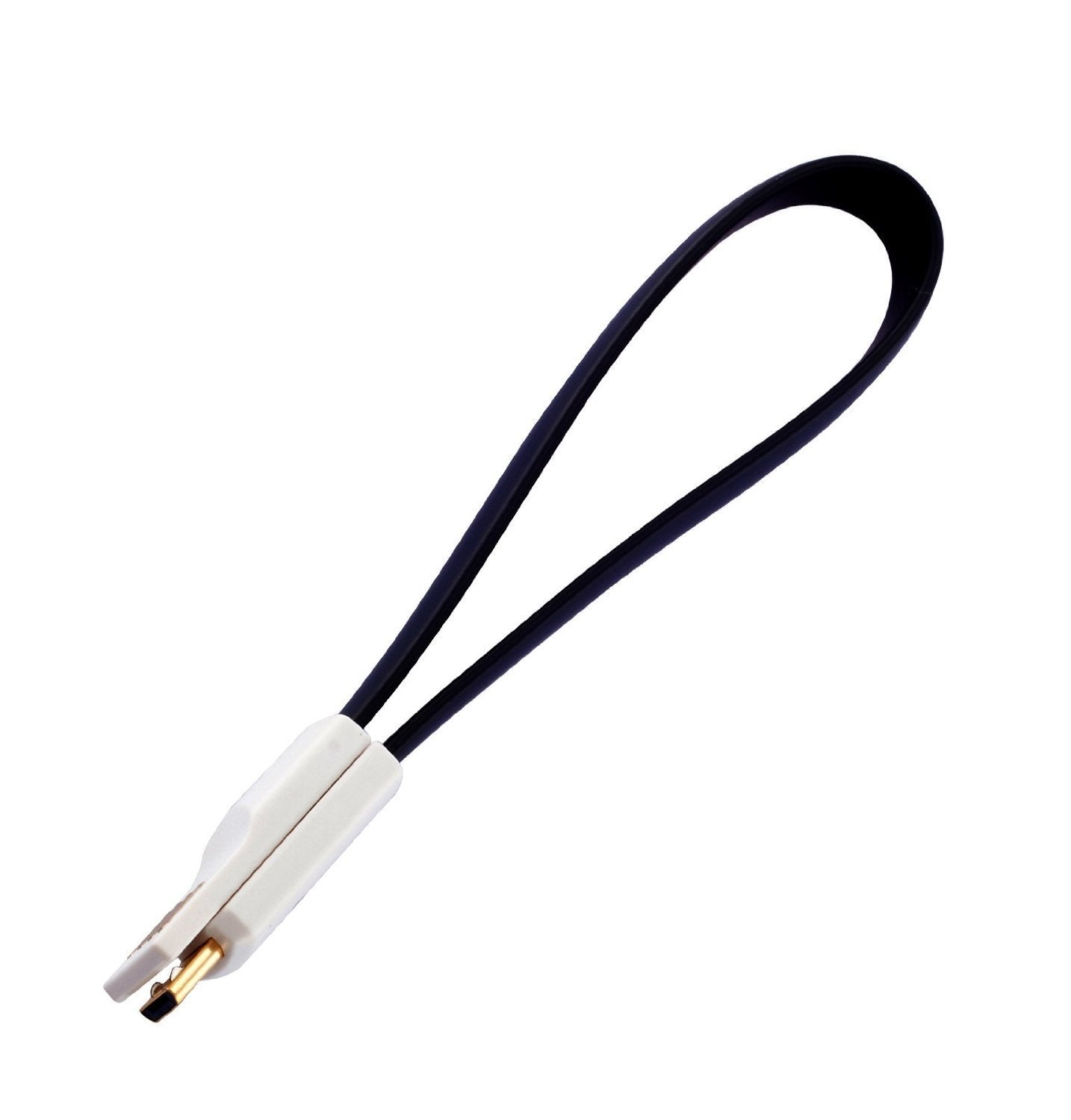 IBRA 0.2M Magnet Short and Compact Micro USB Charging/Sync Data Cable for for Samsung Galaxy S4 i9500 i9300 N7100 Nokia HTC Sony Xperia Series and all Mobilephones/Tablets/Cameras/Sat Nav -7.5Inch - Black