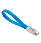 IBRA 0.2M Magnet Short and Compact Micro USB Charging/Sync Data Cable for for Samsung Galaxy S4 i9500 i9300 N7100 Nokia HTC Sony Xperia Series and all Mobilephones/Tablets/Cameras/Sat Nav -7.5Inch - Blue