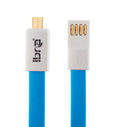 IBRA 0.2M Magnet Short and Compact Micro USB Charging/Sync Data Cable for for Samsung Galaxy S4 i9500 i9300 N7100 Nokia HTC Sony Xperia Series and all Mobilephones/Tablets/Cameras/Sat Nav -7.5Inch - Blue
