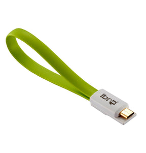 IBRA 0.2M Magnet Short and Compact Micro USB Charging/Sync Data Cable for for Samsung Galaxy S4 i9500 i9300 N7100 Nokia HTC Sony Xperia Series and all Mobilephones/Tablets/Cameras/Sat Nav -7.5Inch - Green