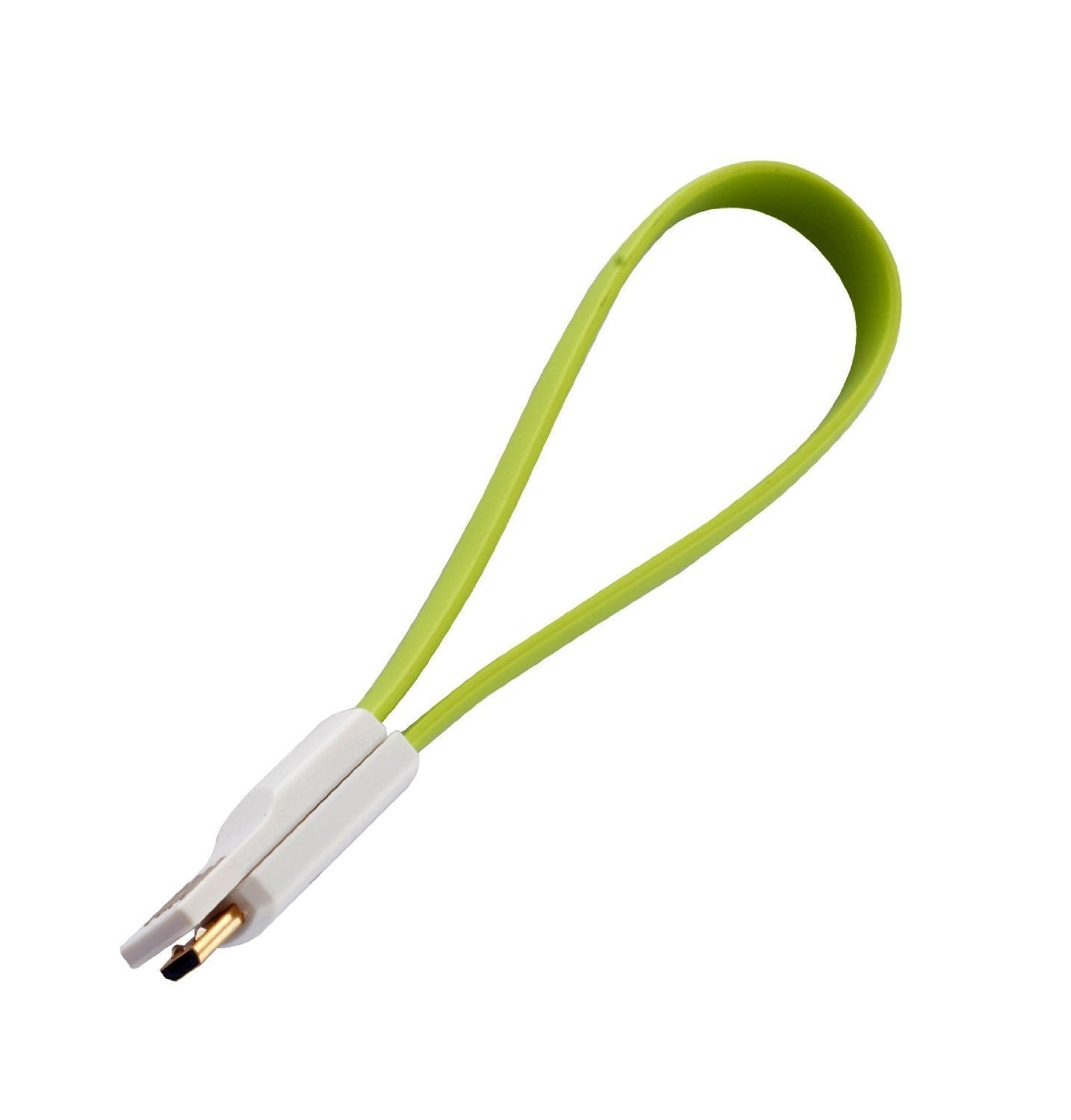 IBRA 0.2M Magnet Short and Compact Micro USB Charging/Sync Data Cable for for Samsung Galaxy S4 i9500 i9300 N7100 Nokia HTC Sony Xperia Series and all Mobilephones/Tablets/Cameras/Sat Nav -7.5Inch - Green