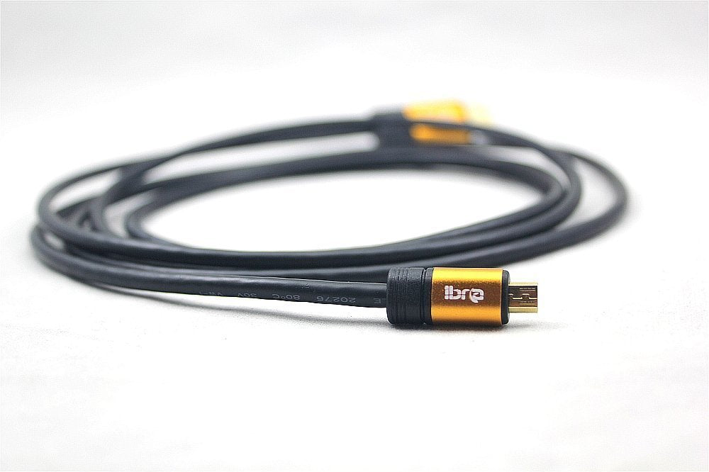 IBRA 2M Micro D HDMI to HDMI Cable(1.4version) - Premium Gold Quality Lead - 24K Gold Plated Plugs - Audio & Video 1080p,2160p.