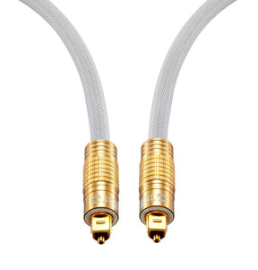 IBRA 2M PREMIUM WHITE Ultra High Resolution Professional Digital Optical TOSlink Gold Cable - 24k Gold Casing - Compatible with PS3,Sky HD, HDtvs, Blu-rays, AV Amps ~ Superior-Quality optical fiber to deliver better clarity and transfer digital signal