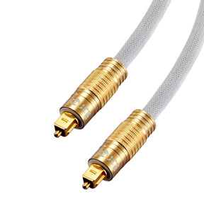 IBRA 2M PREMIUM WHITE Ultra High Resolution Professional Digital Optical TOSlink Gold Cable - 24k Gold Casing - Compatible with PS3,Sky HD, HDtvs, Blu-rays, AV Amps ~ Superior-Quality optical fiber to deliver better clarity and transfer digital signal