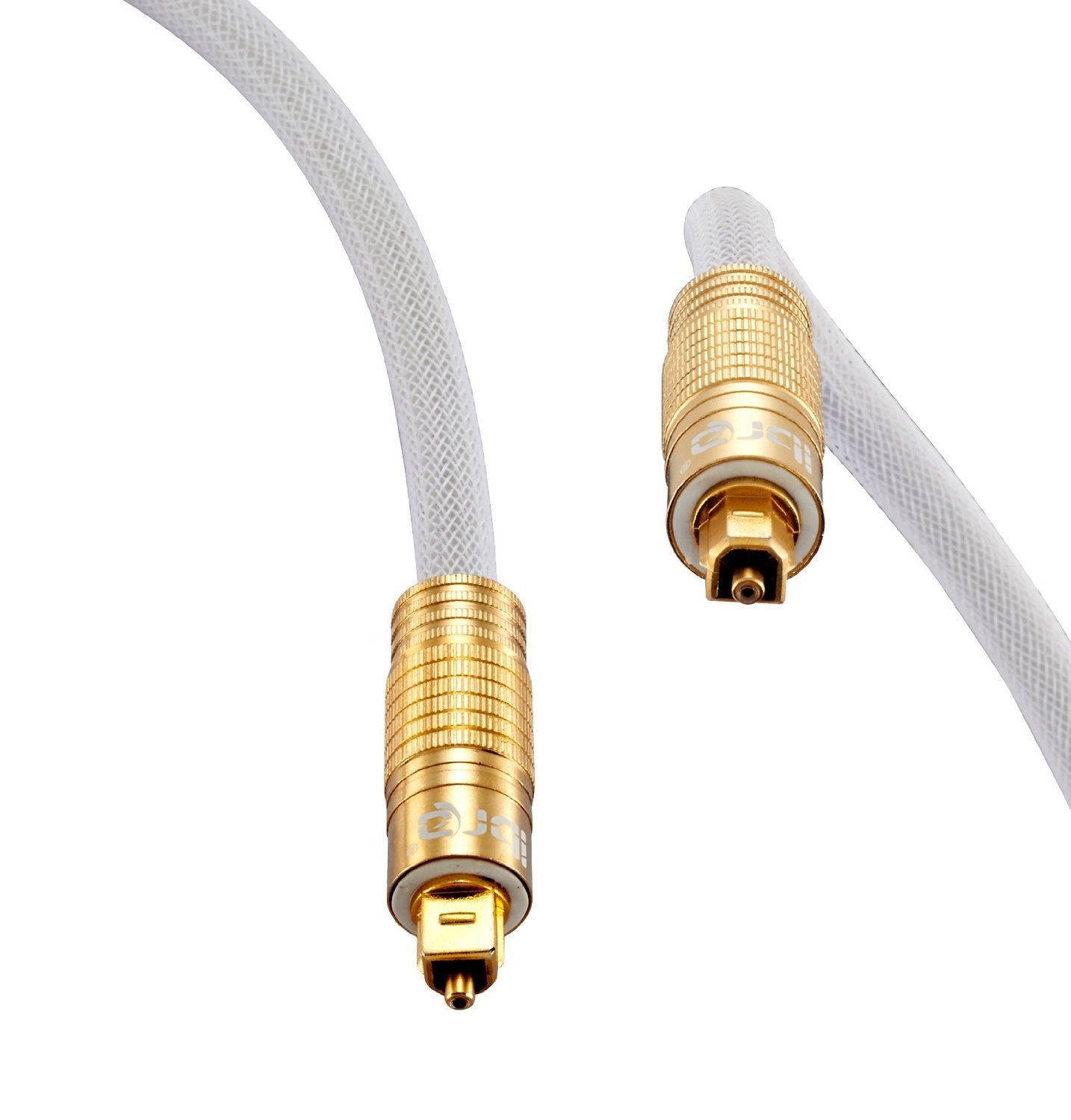 IBRA 2M PREMIUM WHITE Ultra High Resolution Professional Digital Optical TOSlink Gold Cable - 24k Gold Casing - Compatible with PS3,Sky HD, HDtvs, Blu-rays, AV Amps ~ Superior-Quality optical fiber to deliver better clarity and transfer digital signal