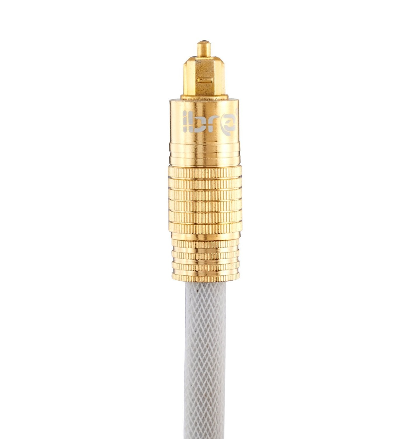 IBRA 2M PREMIUM WHITE Ultra High Resolution Professional Digital Optical TOSlink Gold Cable - 24k Gold Casing - Compatible with PS3,Sky HD, HDtvs, Blu-rays, AV Amps ~ Superior-Quality optical fiber to deliver better clarity and transfer digital signal