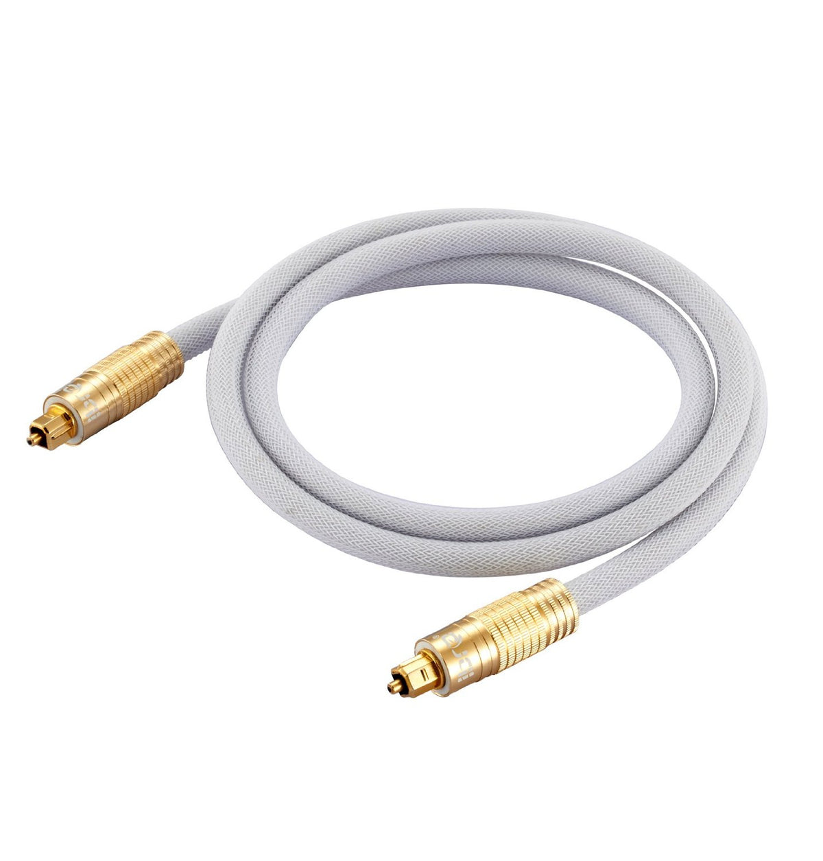IBRA 2M PREMIUM WHITE Ultra High Resolution Professional Digital Optical TOSlink Gold Cable - 24k Gold Casing - Compatible with PS3,Sky HD, HDtvs, Blu-rays, AV Amps ~ Superior-Quality optical fiber to deliver better clarity and transfer digital signal