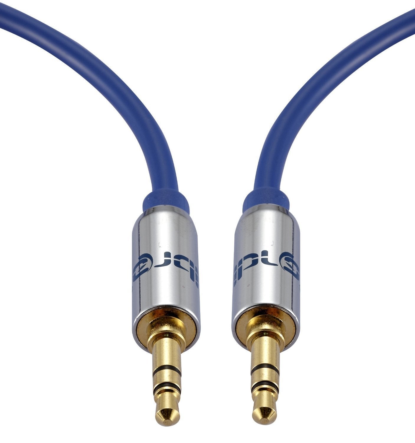 IBRA 3.5mm Stereo Headphone Audio Jack Cable AUX Auxiliary 3.5 to 3.5 Male Lead For iPhone 6 5s 5 5c 4s 4, iPod, Smartphone, MP3 Player - 5M (Blue Wire)