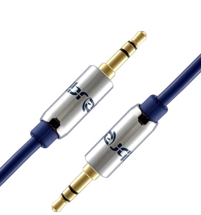 IBRA 3.5mm Stereo Headphone Audio Jack Cable AUX Auxiliary 3.5 to 3.5 Male Lead For iPhone 6 5s 5 5c 4s 4, iPod, Smartphone, MP3 Player - 5M (Blue Wire)